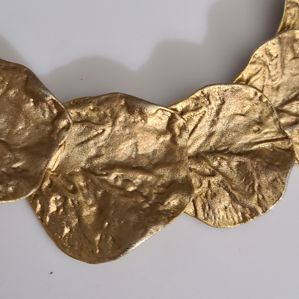 Vintage Kjl Gingko Leaves Necklace Kenneth Jay La… - image 3